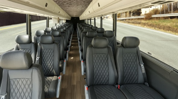 Interior of Charter Bus Company Kokomo's 15 Passenger Minibus in Kokomo