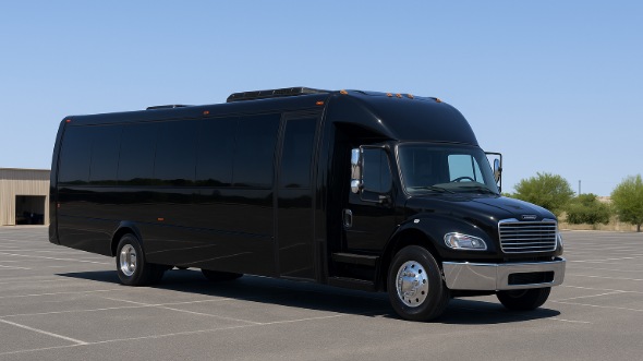 Exterior of Charter Bus Company Kokomo's 15 Passenger Minibus in Kokomo