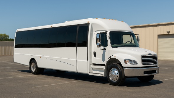 Exterior of Charter Bus Company Kokomo's 20 Passenger Mini bus in Kokomo