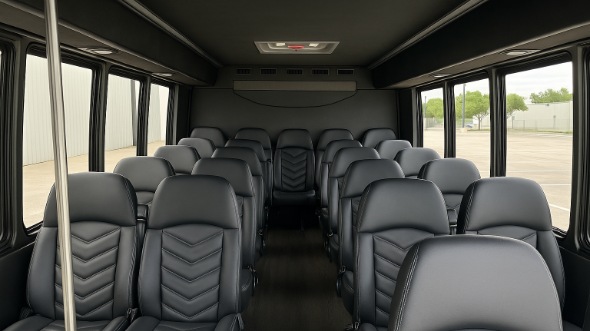 Interior of Charter Bus Company Kokomo's 25 Passenger Mini bus in Kokomo