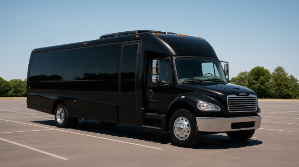 Exterior of Charter Bus Company Kokomo's 25 Passenger Mini bus in Kokomo