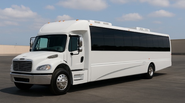 Exterior of Charter Bus Company Kokomo's 28 Passenger Mini bus in Kokomo