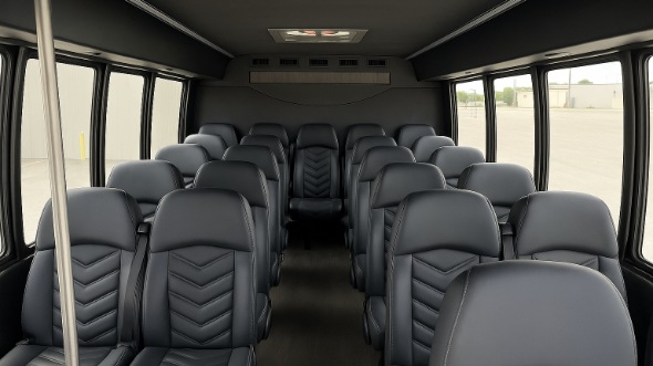 Interior of Charter Bus Company Kokomo's 30 Passenger Minibus in Kokomo