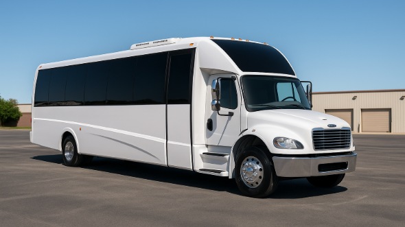 Exterior of Charter Bus Company Kokomo's 35 Passenger Minibus in Kokomo