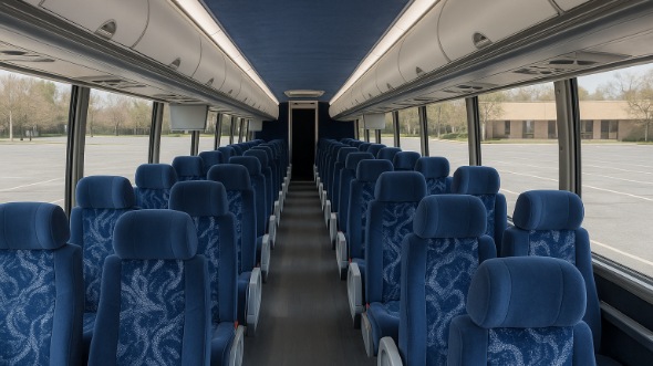 Interior of Charter Bus Company Kokomo's 50 Passenger Charter Bus in Kokomo