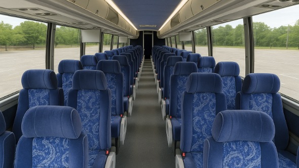 Interior of Charter Bus Company Kokomo's 54 Passenger Charter Bus in Kokomo