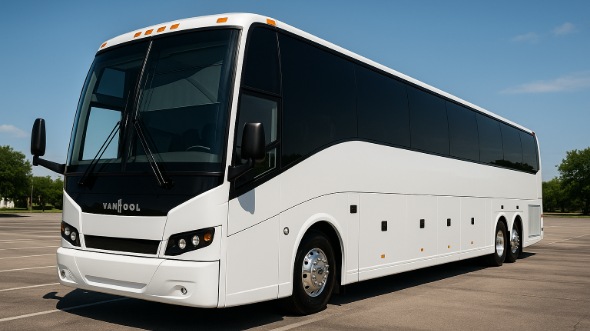 Exterior of Charter Bus Company Kokomo's 54 Passenger Charter Bus in Kokomo