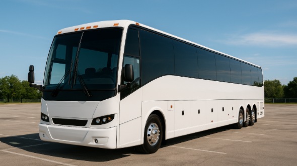 Exterior of Charter Bus Company Kokomo's 56 Passenger Charter Bus in Kokomo