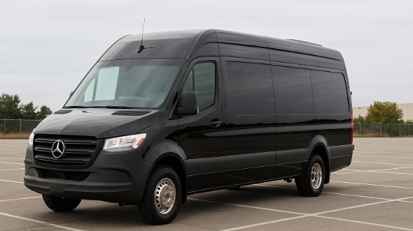 Exterior of Charter Bus Company Kokomo's Sprinter Limo in Kokomo